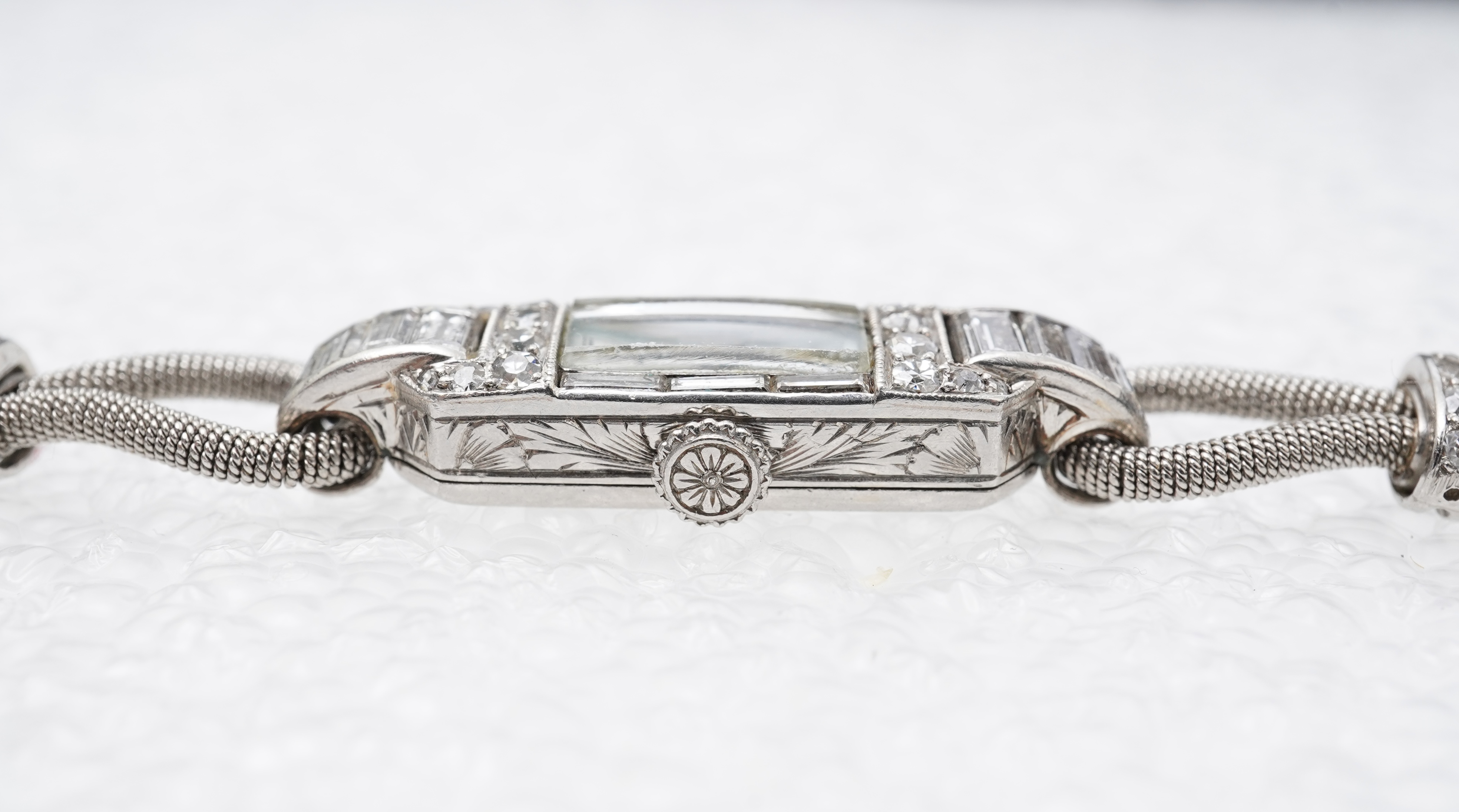 Boucheron, a lady's Art Deco diamond watch, France, circa 1933